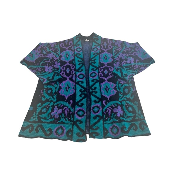 Vintage Carriage Court USA Made Oversized Open Front Cardigan Size‎ Medium - Picture 1 of 5